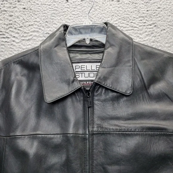 Pelle Studio Wilsons Leather Jacket Men Small Black 3M Insulation Zip-Out Lining